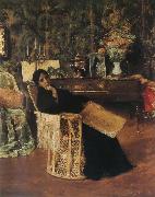William Merritt Chase In the  Studio oil painting on canvas